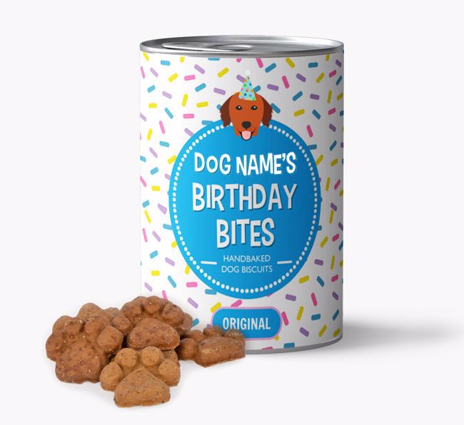 Personalised 'Birthday Bites' Baked Dog Biscuits